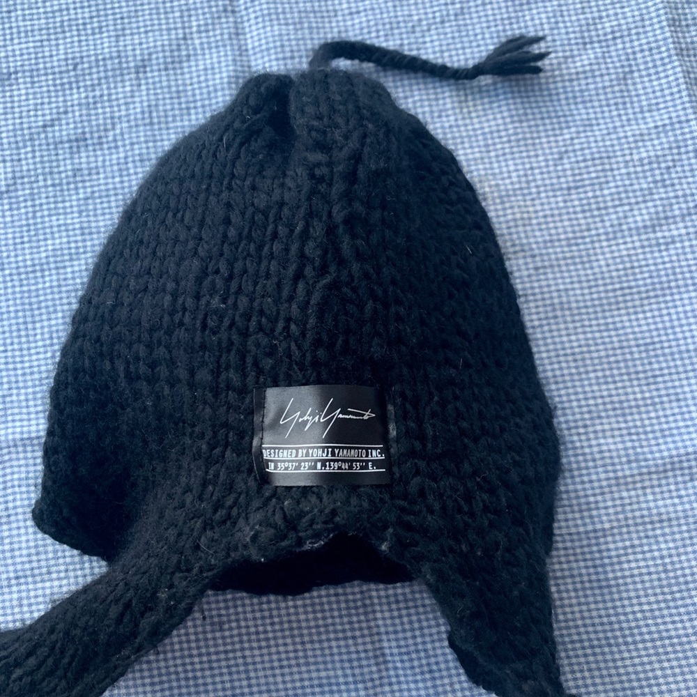 Yohji Yamamoto 100% Laine Wool Mens Peasant Beanie
